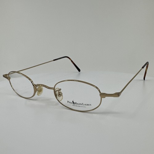 New Polo Ralph Lauren Polo 391 Eyeglasses C. 0YG Shiny Gold 42-23-150mm Italy - Picture 2 of 12
