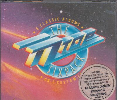 ZZ TOP ''The ZZ Top Sixpack - 6 Classic Albums On 3 Custom CDs'' 3CD (Fat Box)