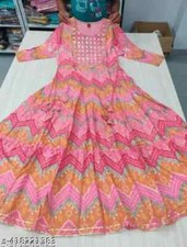 RAYON ANARKALI KURTI LONG Traditional Anarkali kurti For women  girls