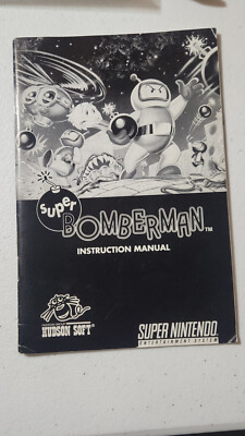 Super Bomberman Super Nintendo SNES Manual Instruction Booklet