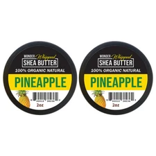 WONDER Natural Whipped Shea Butter * Pineapple * 2oz - Pack of 2