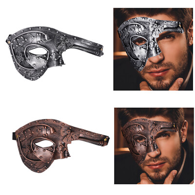Steampunk Metal Gear Venetian Mask For Halloween Costume Party Mardi Gras Ball