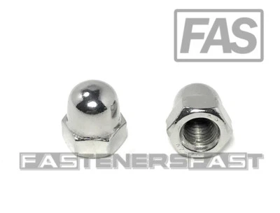 (25) M6-1.0 Stainless Steel Hex Acorn Cap Nuts DIN1587 6MM (25 Pieces)