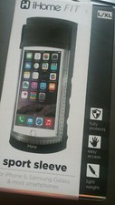 IHome Fit Sport Sleeve Iphone 6 Size Samsung Galaxy/ most smartphoneL/XL Black