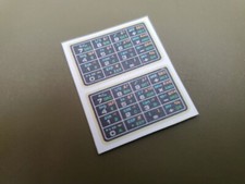2x Decalcomania per CFX-400 Casio Scientific 463 modulo laminato opaco, autoadesivo