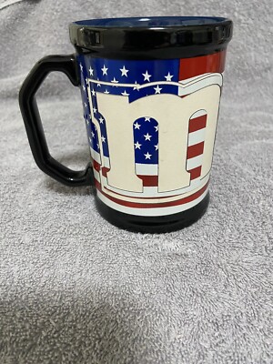 M&M's World Americana US Flag Ceramic Coffee Mug 2016 15oz