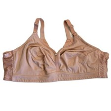 44C Breezies Bra Nude Rose Color Seamless Wirefree Support Comfort