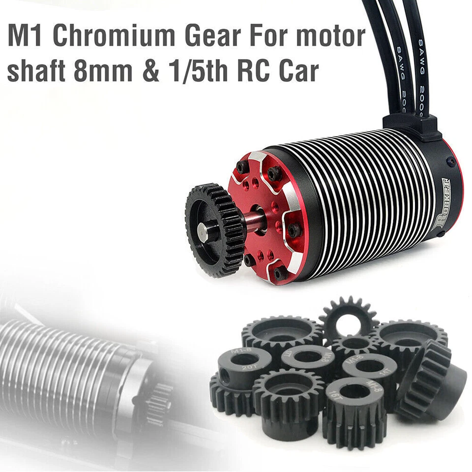 M/1 8mm 13T 14T 15T 16T 17T 18T 19T- 49T Pinion Motor Gearbox for 1/5 1/6 RC Car - Image 3 of 4