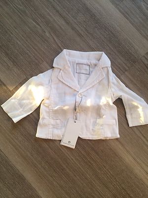 Bellybutton Blazer Jacke Baby Junge Mädchen Unisex Gr. 56 weiß Sommerlich
