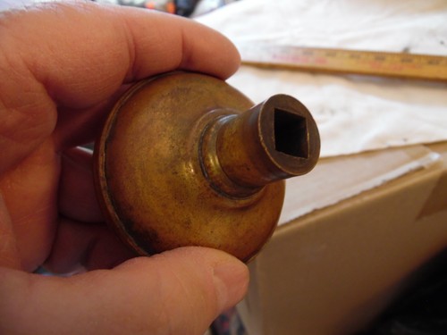 Antique Vtg. 2 1/2" Door Knob Handle Brass Ornate Pull - LARGE Art Nouveau, Deco - Picture 5 of 14