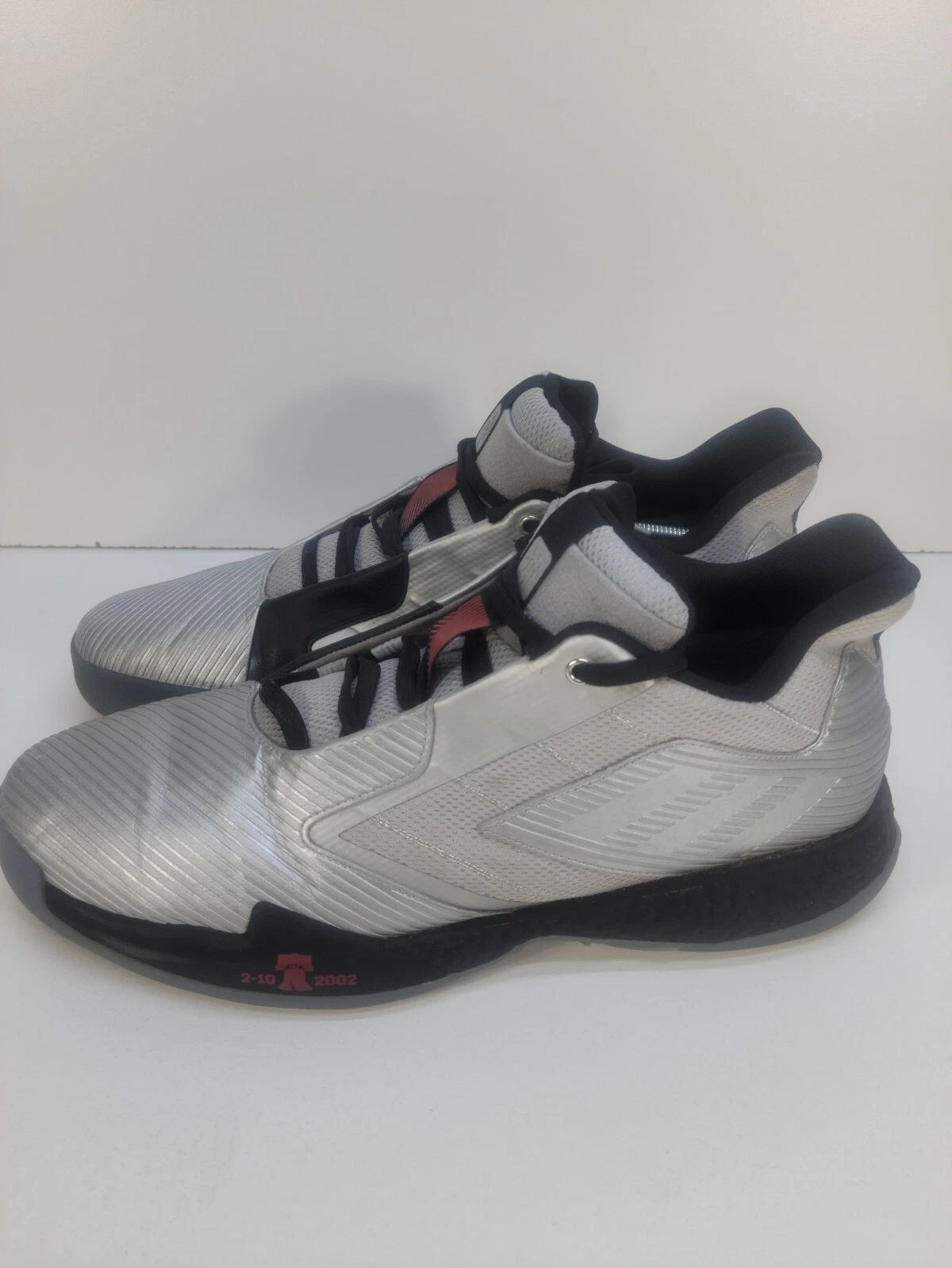 Adidas TMac Millennium 2 scarpe da basket da uomo nere argento taglia 16