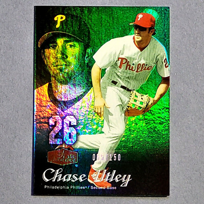 2006 Flair Showcase #79 Chase Utley - Legacy Emerald SP #d/150 - Phillies Rare