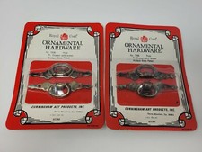 2 Packs VTG Royal Coat Ornamental Hardware Pair of Antique Drawer Pulls Screws