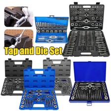 40/110 Pcs Tap And Die Set Metric Thread Cutting Tool Wrench Kit Tungsten Steel