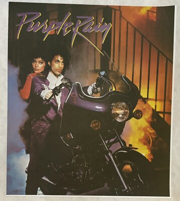 Vintage Purple Rain Prince And Apollonia On Motorcycle Iron On Transfer  Music