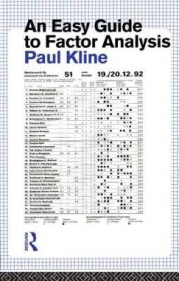 An Easy Guide to Factor Analysis - Paperback By Kline, Paul - VERY GOOD