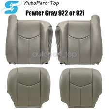For 2003-2006 GMC Sierra Yukon XL Replacement Front Leather Seat Cover Gray