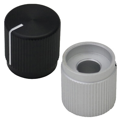 6 mm Rundloch geriffelt Aluminium Drehknopf mit Positionsanzeige