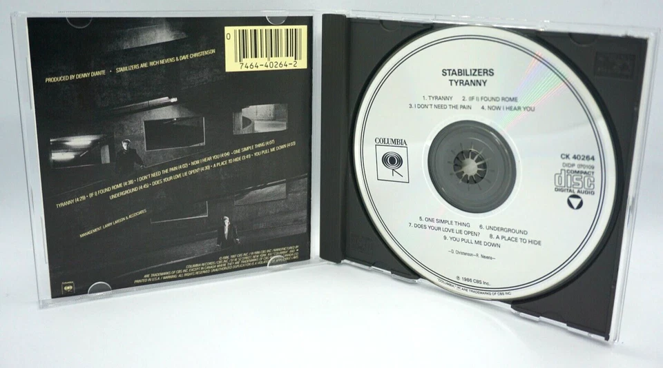 The Stabilizers : Tyranny  CD Album (USA 1986 Press) -   OOP - VERY RARE - Image 3 of 3