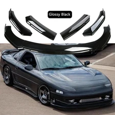 For Mitsubishi 3000GT Glossy Black Front Bumper Lip Splitter Spoiler Body Kit