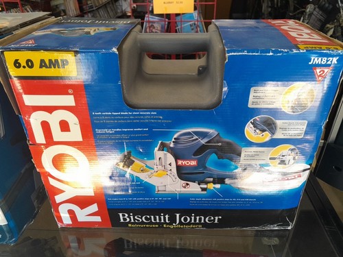 Ryobi JM82 Electric Biscuit Joiner 6 Amp 120V W/Owners Manual & Case - Picture 4 of 4