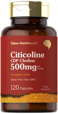 Citicoline 500mg | 120 Capsules | CDP Choline Supplement | by Tahoe Nutritionals