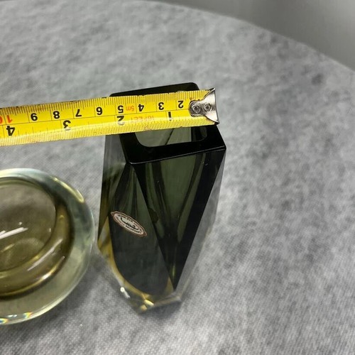20th Murano Layered Submerso Faceted Vase & Hand Blown Tealight Candle Holder - Picture 16 of 18