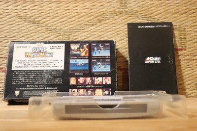 WWF Super Wrestle Mania w/box manual Nintendo Super Famicom SFC VG 
