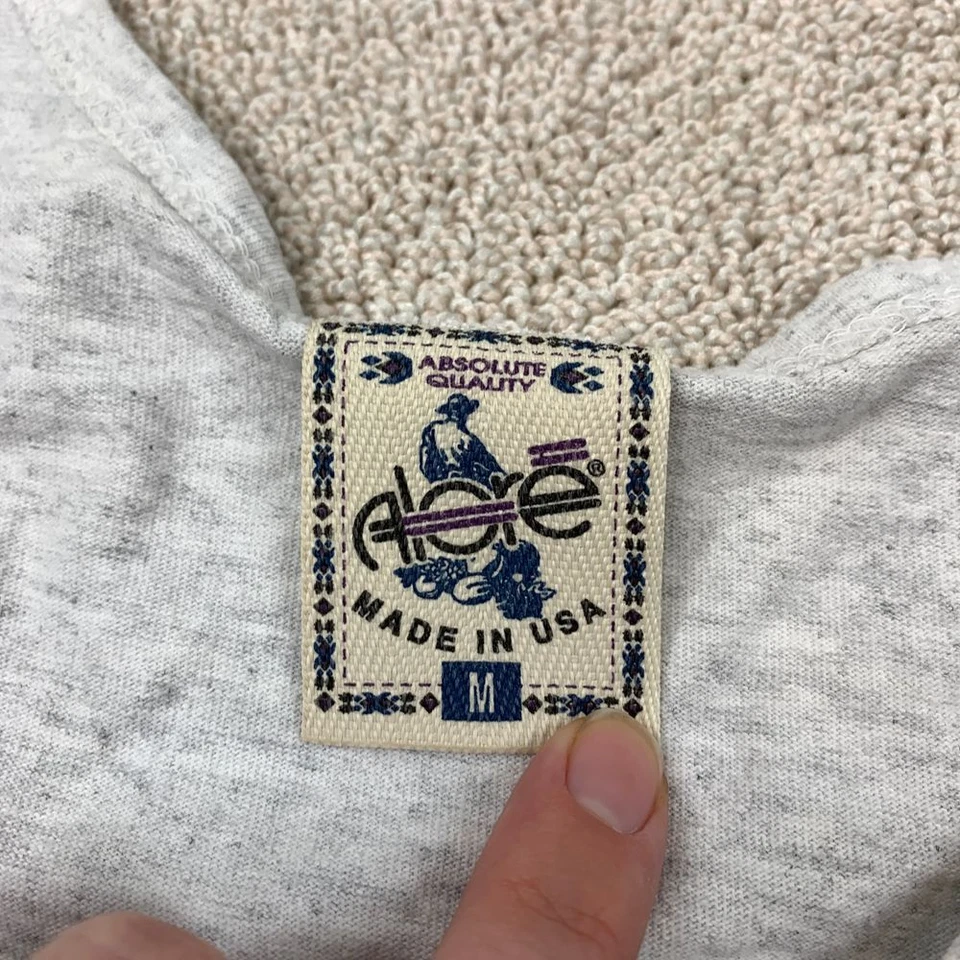 Camiseta sin mangas vintage Alore para hombre gris medio arco iris sol hecha en EE. UU. algodón informal Foto 4 de 4