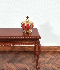 Miniature Gold King's Crown with Cross Metal 1:12 Scale Dollhouse