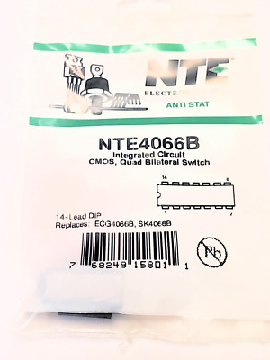 NTE4066B ''Original'' NTE  CMOS  14P DIP AKA MC14066  1 pc