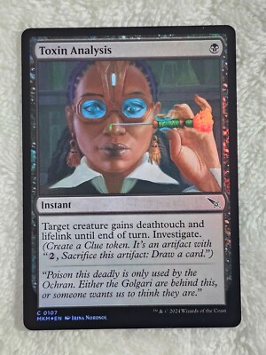 mtg best investigate cards Malcolm, the Eyes [Outlaws of Thunder Junction] MTG Toxin Analysis FOIL #107