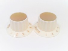 True Custom Shop Retro AGED White Gold Top Knobs 18 Spline for Kay or Harmony