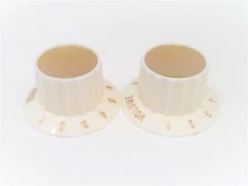 True Custom Shop® Retro AGED White Gold Top Knobs 18 Spline for Kay or Harmony