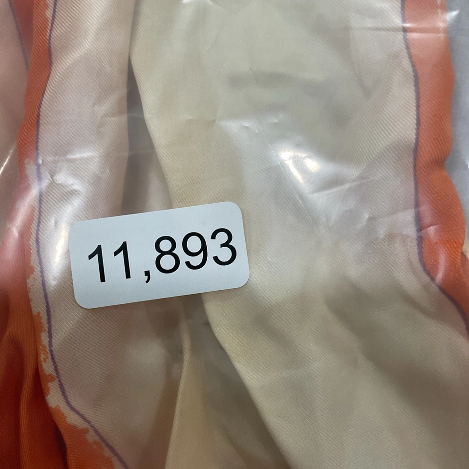 Bufanda rectangular Vera para mujer color naranja  Foto 4 de 4