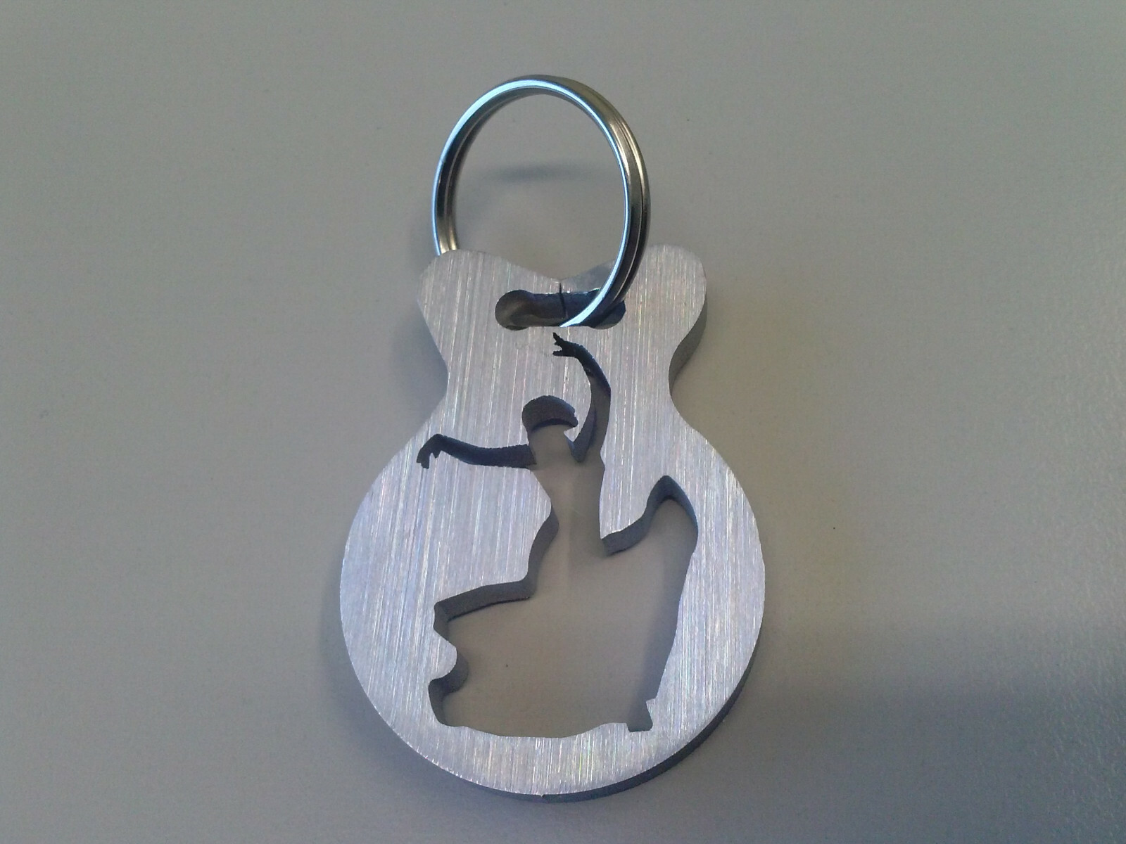 Ballerina di Flamenco, nacchera stilizzata, portachiavi danza gitana in allumini