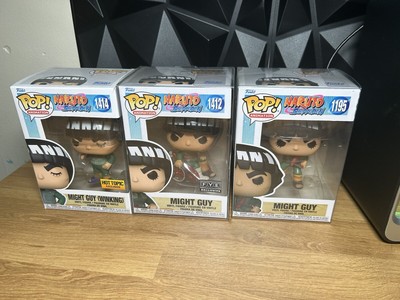 Funko Pop Might Guy 1414 Hot Topic& Might Guy 1412 FYE& Might Guy 1195 Bundle