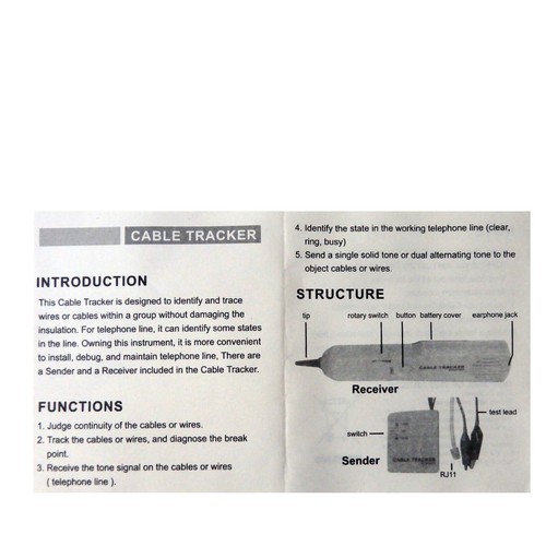 Cable Tester Tracker Toner & Probe Amplifier-USA SELLER! - Free Shipping to USA - Picture 11 of 11