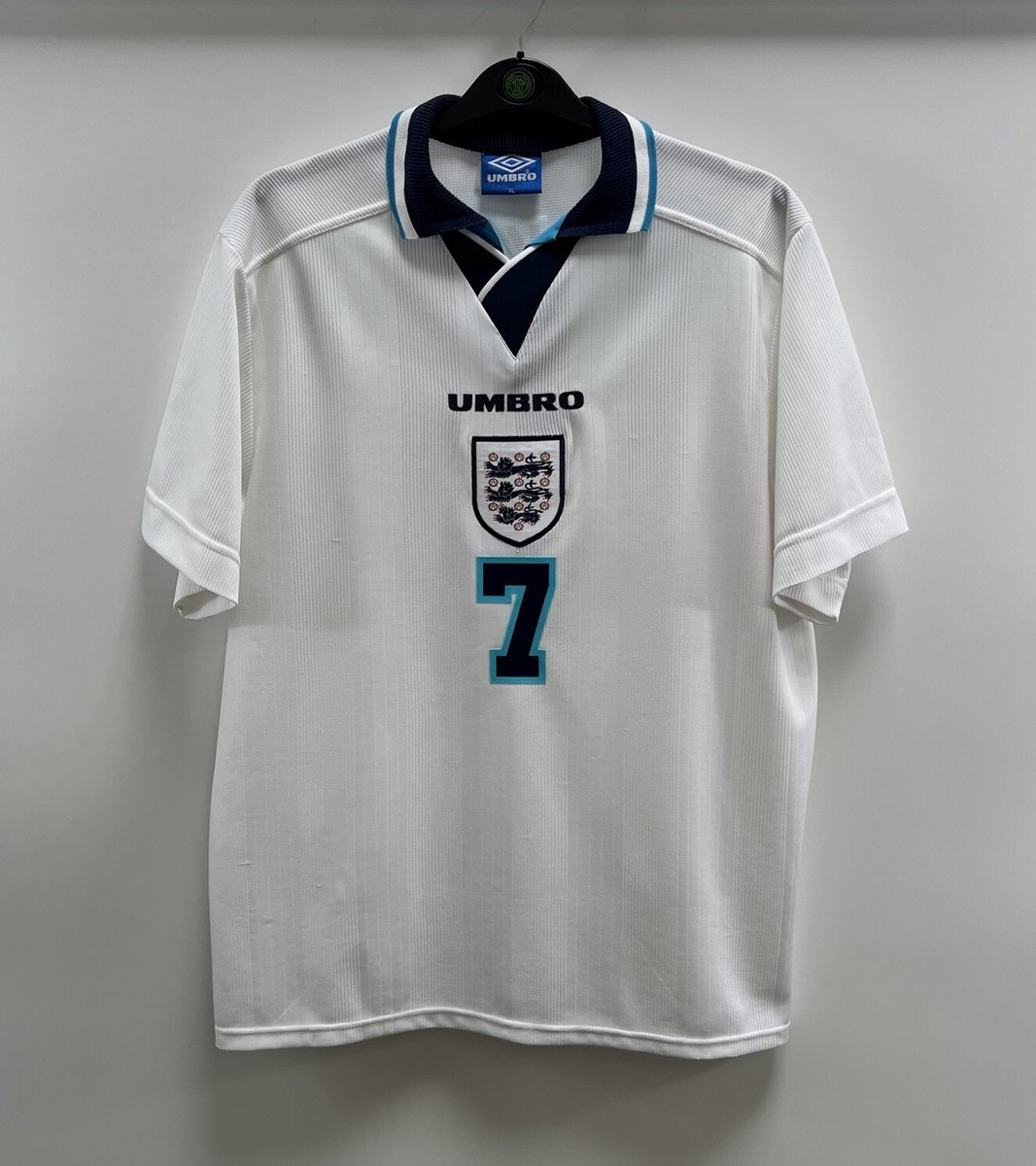 England Beckham 7 Home Football Shirt 1995/97 Adults XL Umbro C764