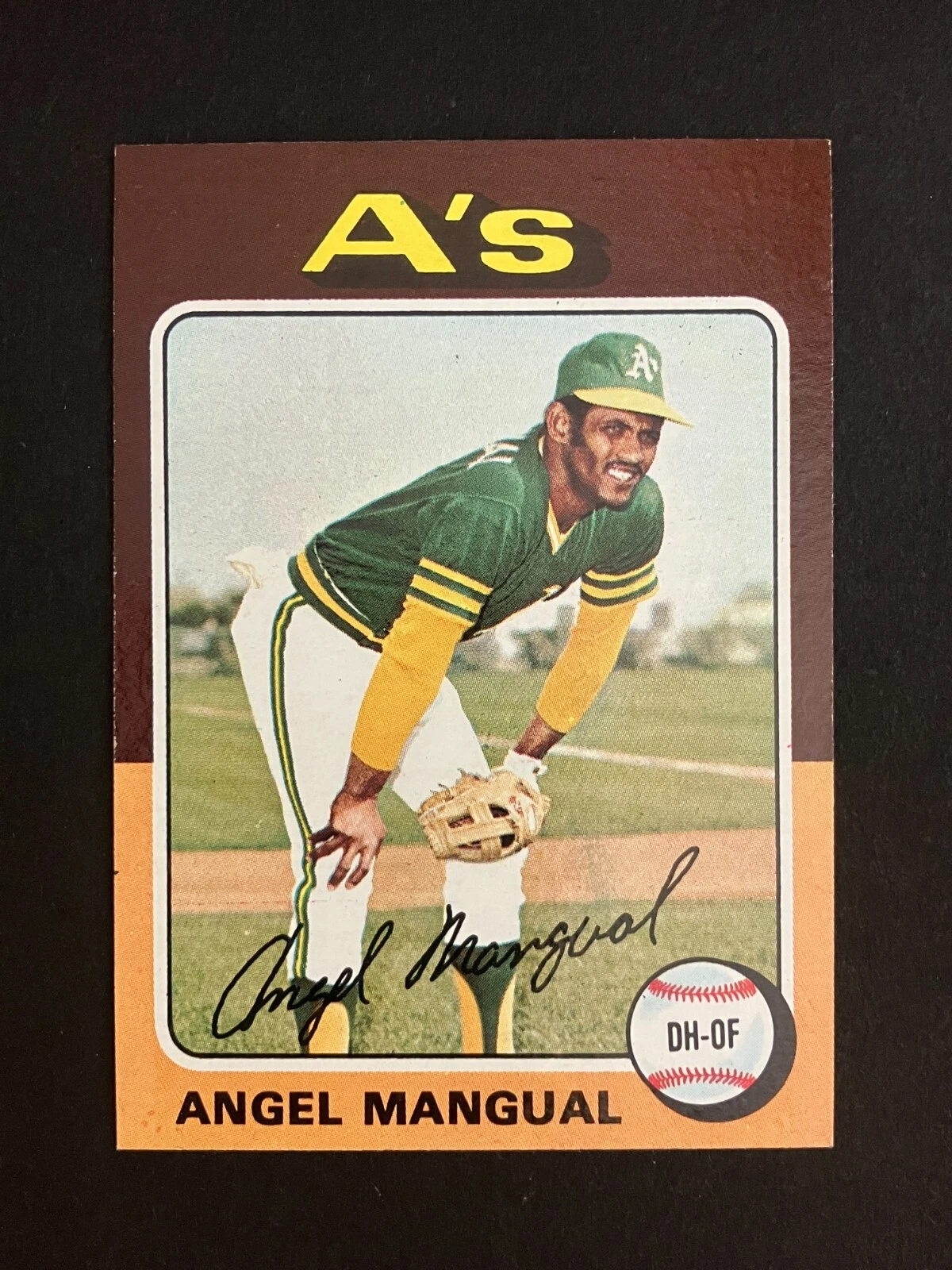 1975 TOPPS MINI HIGH-GRADE SET - ANGEL MANGUAL - CARD #452 - A's - NM-MT