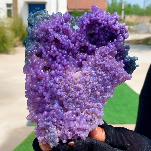 1.55LB Natural purple grape agatequartz crystal granular mineralspecimen