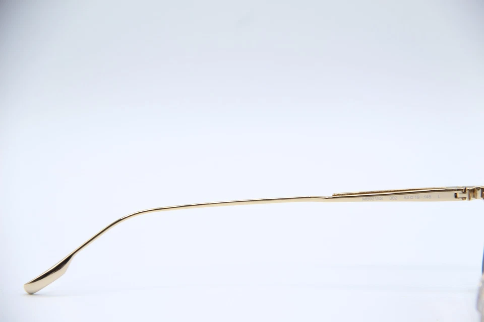 NEW MONTBLANC MB0218S 002 GOLD AUTHENTIC DESIGNER SUNGLASSES W/CASE 53-19 - Image 3 of 4