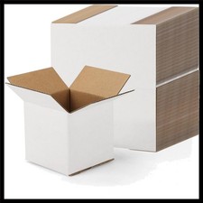 Sturdy White 50-Pack Shipping Boxes 3x3x3 Inches for Easy Packing  Shipping