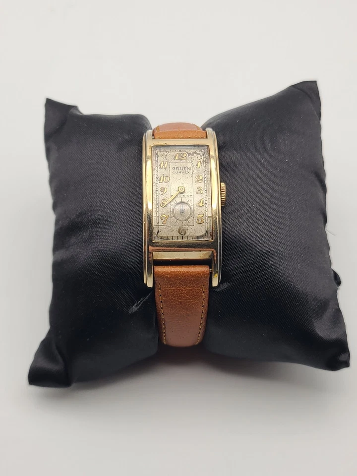 De colección 10K GF 1937 Gruen Curvex Precisión 17 Joyas 330-280 Piezas/Reparación Foto 2 de 4