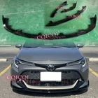 Gloss Black 3pcs T type front lip spoiler for Toyota 19~22 Corolla hatchback◎
