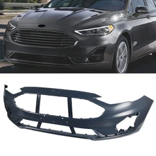 Front Bumper Cover For 2019 2020 Ford Fusion Plastic W/ Tow Hook Replacement