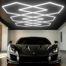Hexagon Garage Lights Ultra Bright Led 310W 34100LM 6500K Garage Car Man Cave