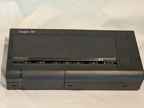 VTG HP Deskjet 340 Portable Printer w/Power Cable & Computer Attachment Cord - Picture 8 of 21