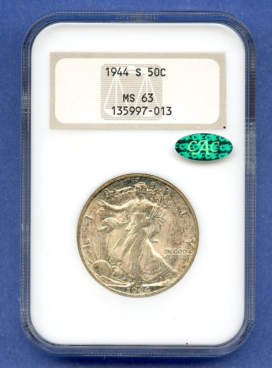 MS 63 Graded 1944 Year Liberty Walking Half Dollars (1916-1947