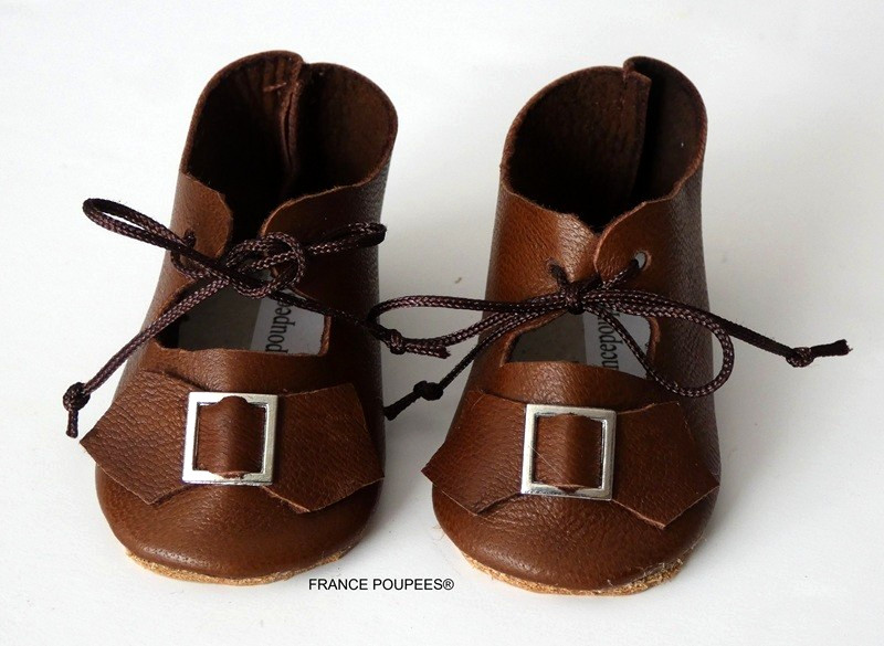 Chaussures cuir Jumeau 6.5cm pour sublimer votre poupée ancienne